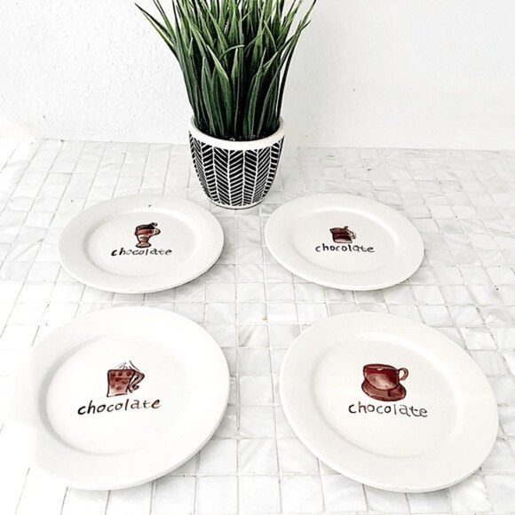 Pai Chocolate 3D Desert Appetizer Plates Set 4 - Picture 6 of 14